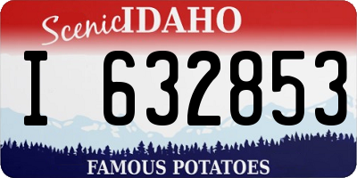 ID license plate I632853