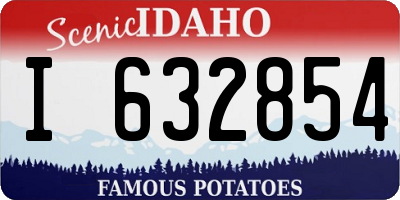 ID license plate I632854