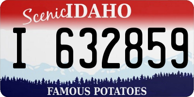 ID license plate I632859