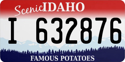 ID license plate I632876