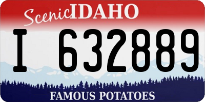 ID license plate I632889