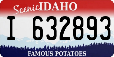 ID license plate I632893