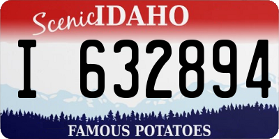 ID license plate I632894