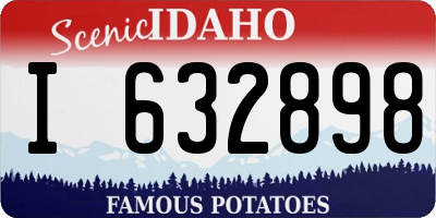 ID license plate I632898