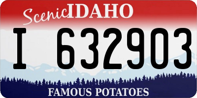 ID license plate I632903