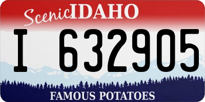ID license plate I632905