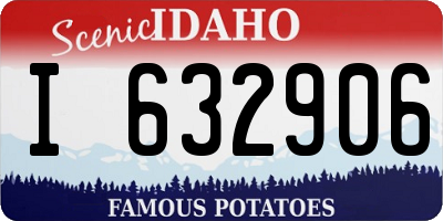 ID license plate I632906
