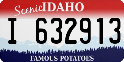 ID license plate I632913