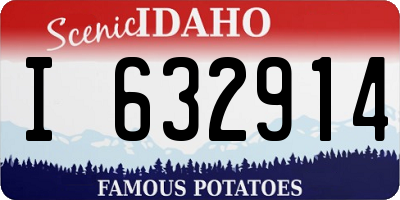 ID license plate I632914
