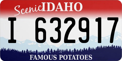 ID license plate I632917