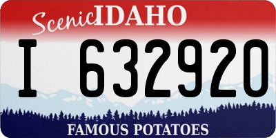 ID license plate I632920