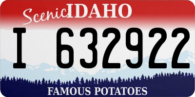 ID license plate I632922
