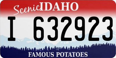 ID license plate I632923