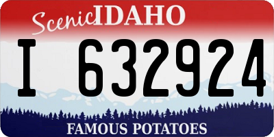 ID license plate I632924