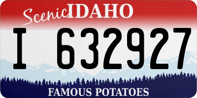 ID license plate I632927