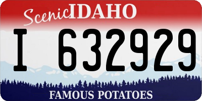 ID license plate I632929