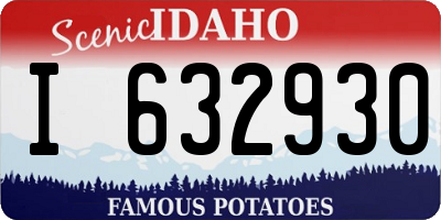 ID license plate I632930