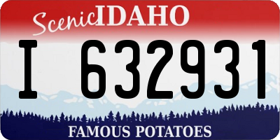 ID license plate I632931