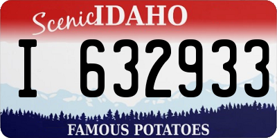 ID license plate I632933