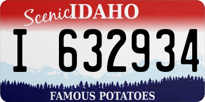 ID license plate I632934