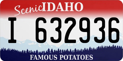 ID license plate I632936