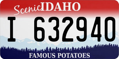 ID license plate I632940
