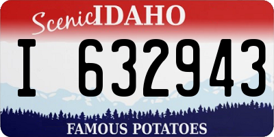 ID license plate I632943
