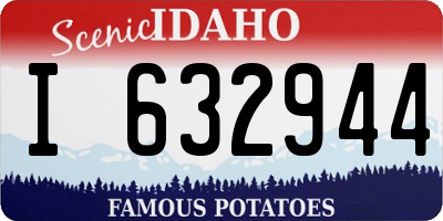 ID license plate I632944