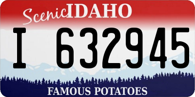 ID license plate I632945