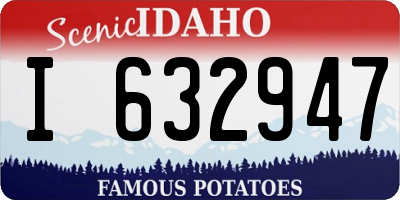 ID license plate I632947