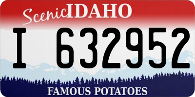 ID license plate I632952