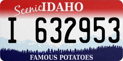 ID license plate I632953