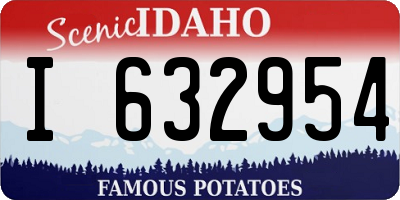 ID license plate I632954