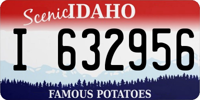 ID license plate I632956
