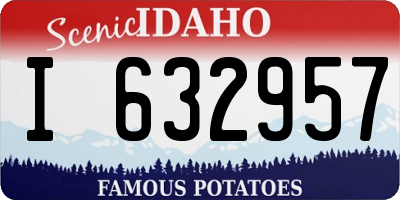 ID license plate I632957