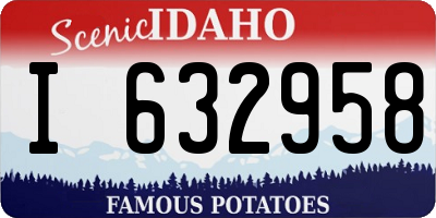 ID license plate I632958