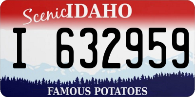 ID license plate I632959