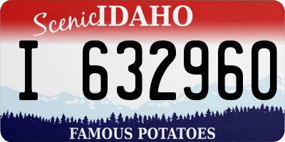 ID license plate I632960