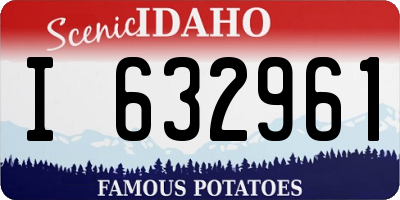 ID license plate I632961