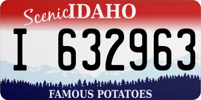 ID license plate I632963