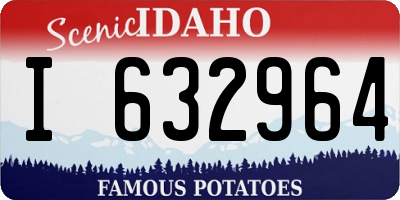 ID license plate I632964