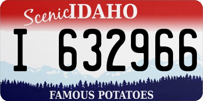 ID license plate I632966