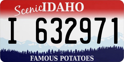 ID license plate I632971