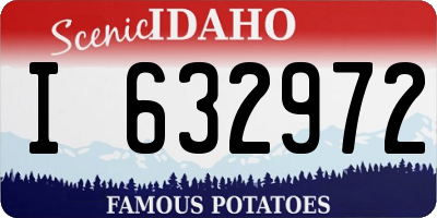 ID license plate I632972