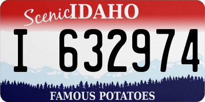ID license plate I632974