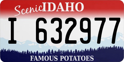 ID license plate I632977