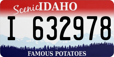 ID license plate I632978
