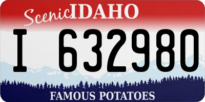 ID license plate I632980