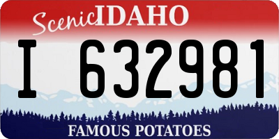 ID license plate I632981