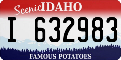 ID license plate I632983